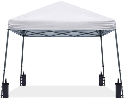 ABCCANOPY Stable Pop up Outdoor Canopy Tent 12 x 12 ft Base / 10 x 10 ft Top, White