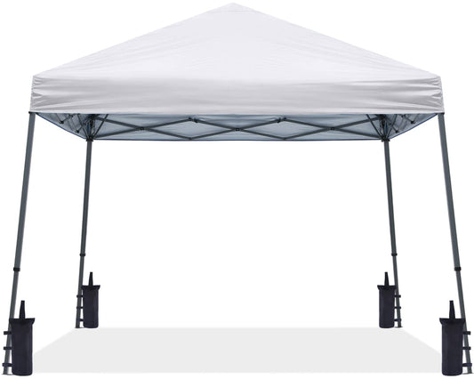 ABCCANOPY Stable Pop up Outdoor Canopy Tent 12 x 12 ft Base / 10 x 10 ft Top, White