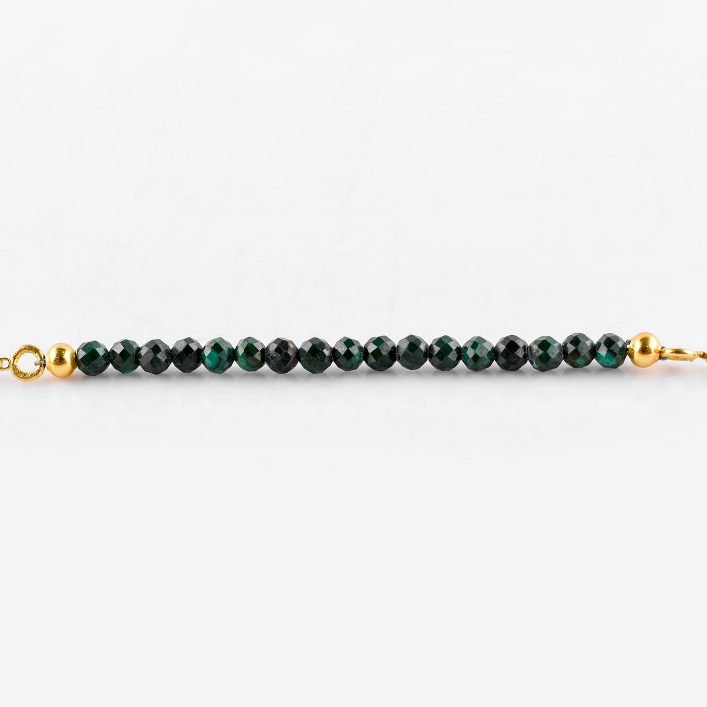InfinityGemsArt Malachite Bracelets For Women, Natural Birthstone Jewelry, Micro Green Beads Beaded Stone Bolo Slider Crystals Gemstones, 14K Gold Plated Adjustable Chain, Valentines Day Gifts For Her