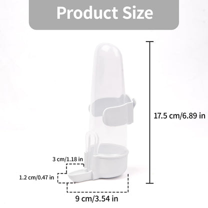 YOOSO WING Bird Feeder Automatic Bird Water Dispenser Set for Cage No Mess Parakeet Cage Water Dispenser PP Material, 200ml/6.8fl oz (2PCS)