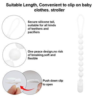 Baby Food Grade Silicone Sport Ball Teether Toy with Pacifier Clip Holder,Teething Toys Gift Set for 3 Months+ Boys and Girls,Freezer Safe,BPA Free. (Soccer)