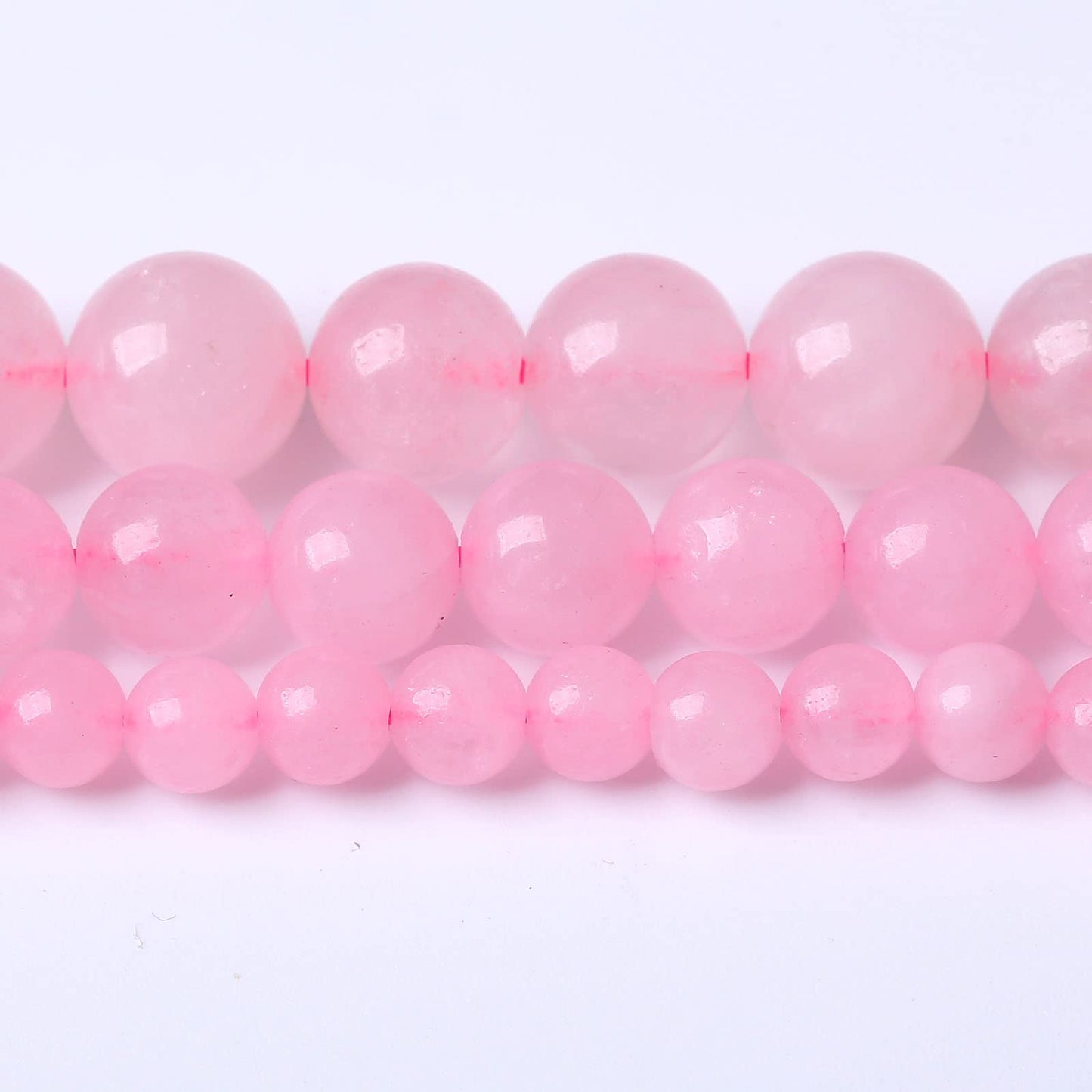 36PCS 10MM Beads Natural Amethyst Stone Pink Crystal Quartz Gemstones for Jewelry Making DIY 15Inches