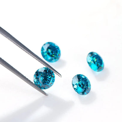 Riya Gems 1CT-50CT Portuguese Cut Brilliant Loose Moissanite , Real Vivid Blue Diamond, VVS1 Clarity, Gemstone for Making Engagement Ring, Jewelry, Pendant, Earrings, Necklaces, Watches (5)