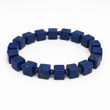Lapis Lazuli Healing Bracelet – Real Crystal Beads for Stress Relief, Meditation & Chakra Balance – Natural Gemstone Jewelry Gift for Women & Men, Adjustable with Gift Box