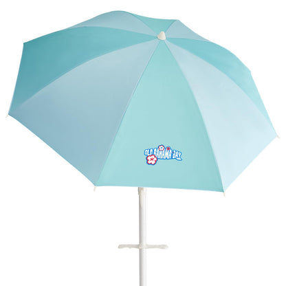 Old Bahama Bay 8ft Beach Umbrella with Sand Anchor & Tilt Mechanism, UPF 50+ UV Protection, Windproof Heavy Duty Portable Sun Shelter with Carry Bag for Beach, Garden & Backyard, Blue