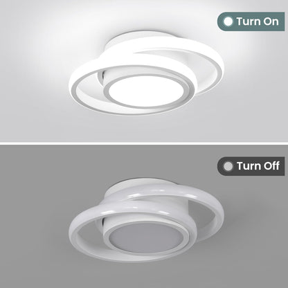 CANEOE Modern Led Ceiling Lights, Small Led Close to Ceiling Light Fixture,32W Round LED Ceiling Lamp for Bedroom Hallway Aisle Corridor Light Lighting (Cool White,6000K)