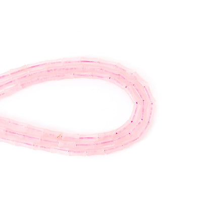 5x12mm Natural Rose Quartz Stone Bamboo Shape Gem Healing Energy Loose Spacer Beads for DIY Necklace Bracelet Earring
