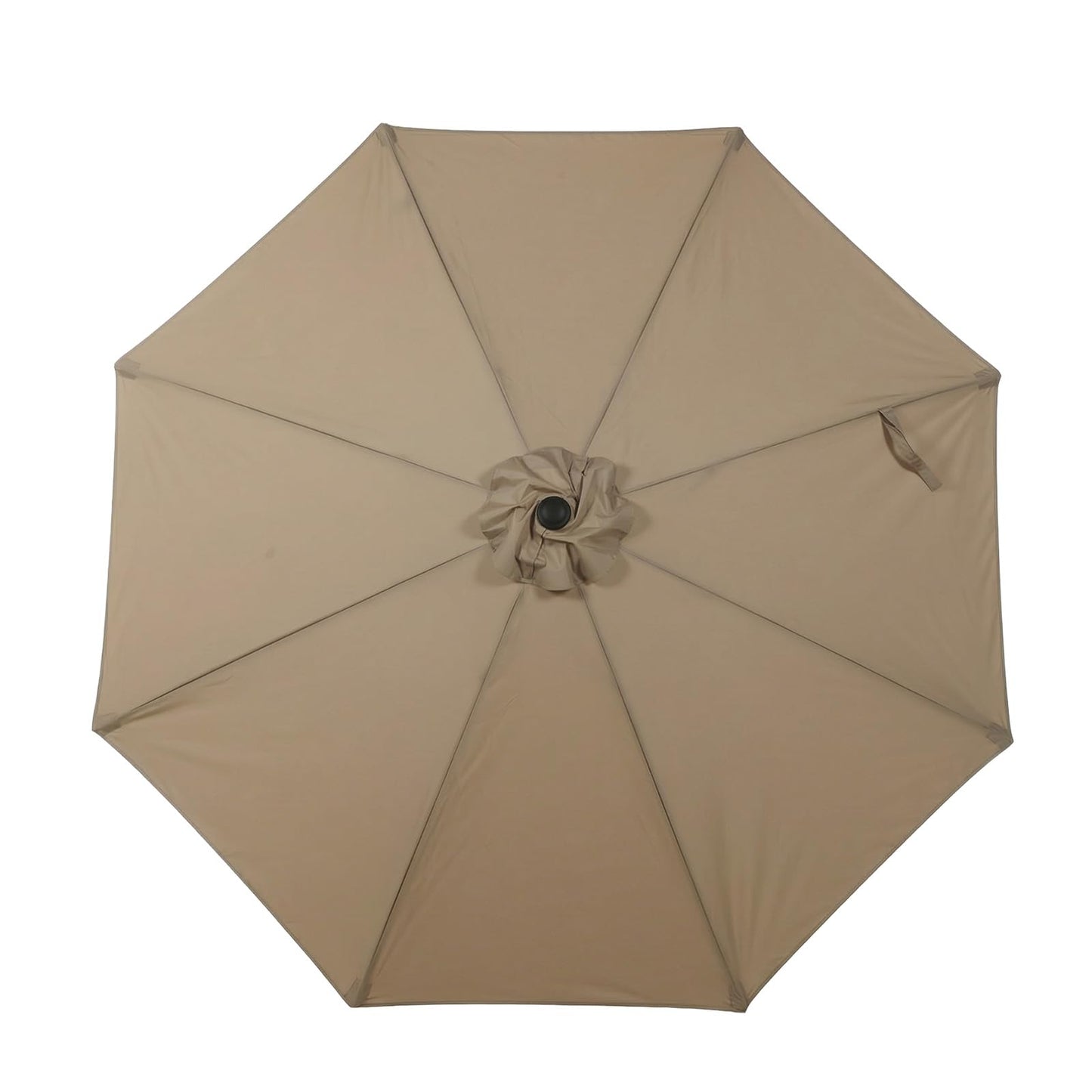 BPS Patio Umbrella Replacement Canopy for 10 ft 8 Ribs Table Umbrella, Outdoor Umbrella Replacement for Market Parasol, Coastal Khaki Canopy Only