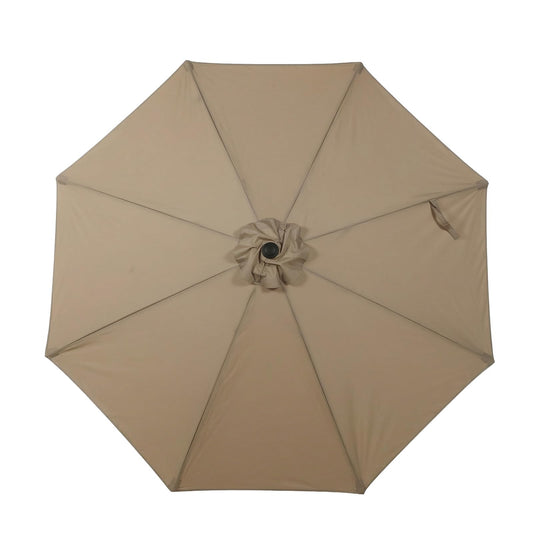 BPS Patio Umbrella Replacement Canopy for 10 ft 8 Ribs Table Umbrella, Outdoor Umbrella Replacement for Market Parasol, Coastal Khaki Canopy Only