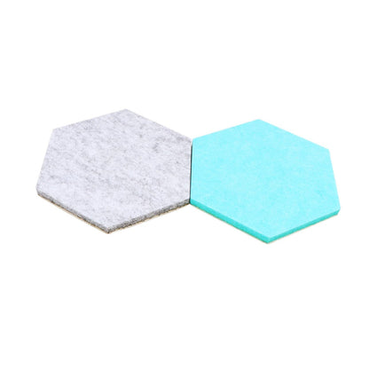 Homoyoyo 20pcs Hexagon Felt Wall Stickers Adhesive Decorative Wool Felt Board for Home and Classroom Use Mint Grey Creative Wall Decor for Office Classroom Spaces