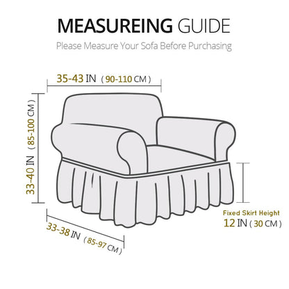 NICEEC Armchair Cover Super Soft 1-Piece Green Armchair Slipcover Stretch Universal Spandex Couch Covers for Living Room Easy Fit Washable Furniture Sofa Protector with Skirt