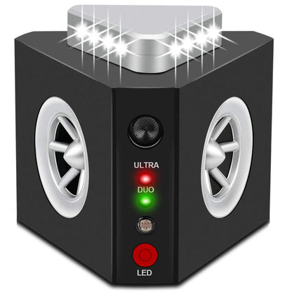Angveirt Ultrasonic Rodent Repellent Plug-in Indoor, Mouse & Rat Deterrent with 12 Strobe Lights and 4 Sound Modes, Electronic Pest Repeller for Home, Garage, Attic, RV - Prevents Nesting & Damage