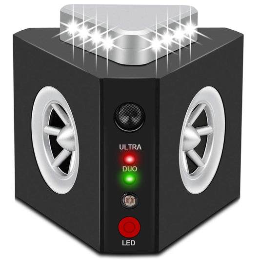 Angveirt Ultrasonic Rodent Repellent Plug-in Indoor, Mouse & Rat Deterrent with 12 Strobe Lights and 4 Sound Modes, Electronic Pest Repeller for Home, Garage, Attic, RV - Prevents Nesting & Damage