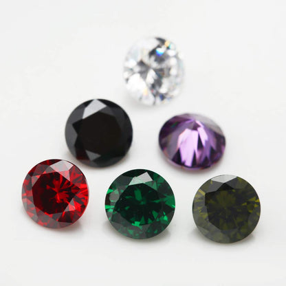 JIANGYUANGEMS 1500pcs 3mm Round Cut 5A Cubic Zirconia Stone Mix 15 Colors Loose CZ Synthetic Gemstone for Jewelry Making 100pcs per color