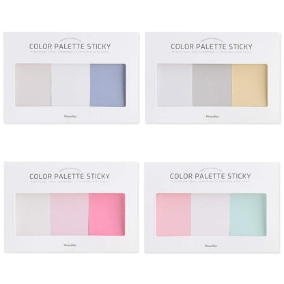Monolike Color Palette Sticky Solid 301 B Set 4p - Self-Adhesive Memo Pad 30 Sheets