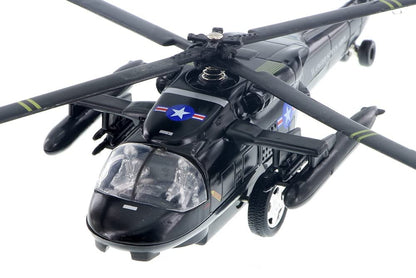 Playmaker Toys U.S. Army Sikorsky UH-60 Black Hawk Helicopter 10" Die Cast Metal Model Toy (1 at Random, Color May Very)