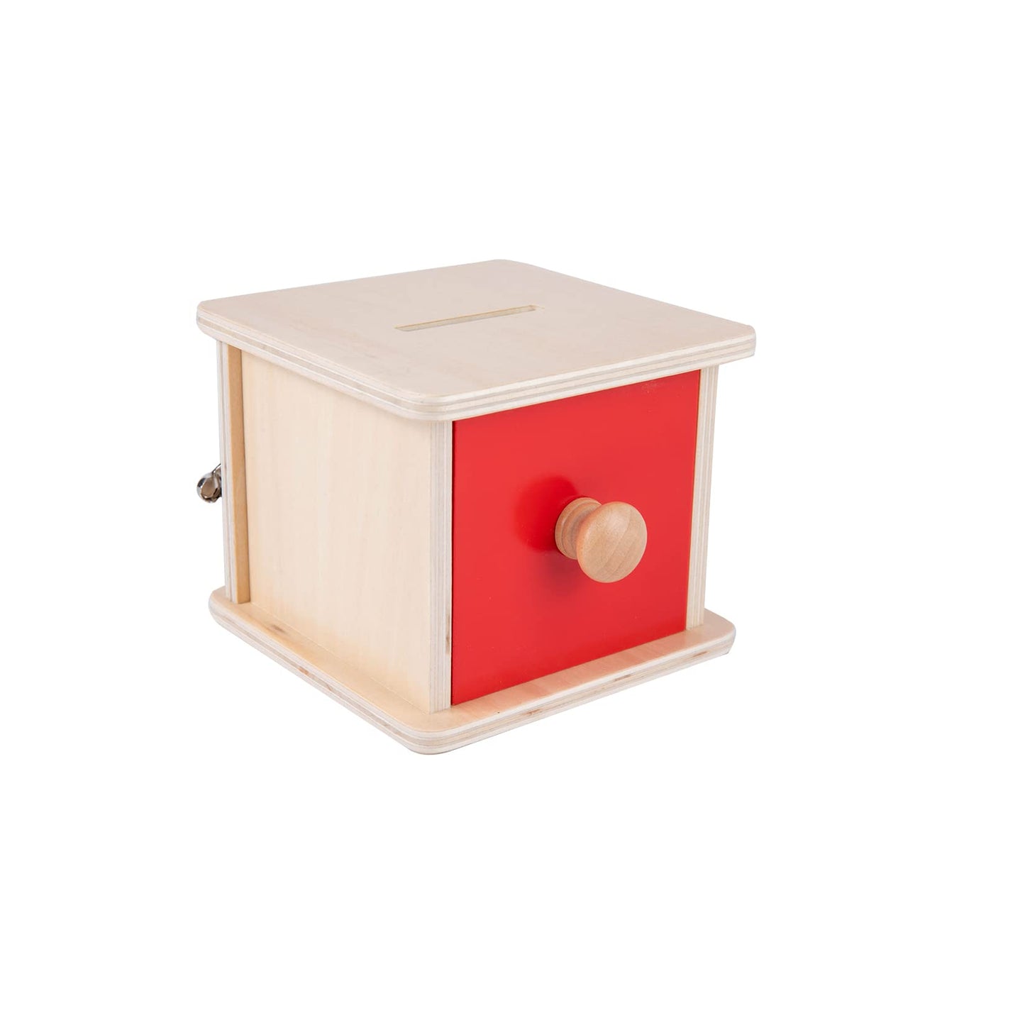 Adena Montessori Coin Lock Box,2 in 1 Object Permanence Box Toys for 1 Year Old Baby Coins,Wooden Mechanisms Help Develop Probelm Solving Skills Toys for 6-12 Month Infant Toys,Learning Kids Gifts