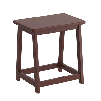 Wooden Step Stool Tall Seat Stool Dining Piano Stool End Side Table Wood Plant Stand Table Indoor Bedside Table Nightstand Flower Pot Stand for Living Room Bathroom Bedroom Kitchen (Coffee)