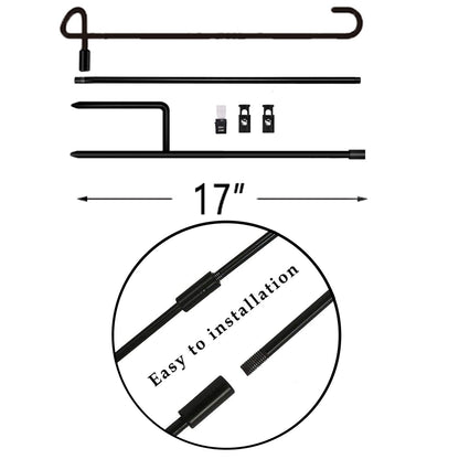 Garden Flag Stand Holder 10 Pack Garden Flag Pole13.5" for Width 12 x 18 Inches Flags with Anti-Wind Clip for Outdoor Garden Yard Lawn