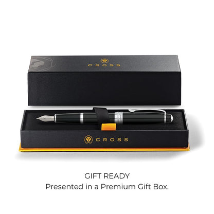 Cross Bailey Black Lacquer Medium With Stainless Steel Nib Self Serve S Fountain Pen