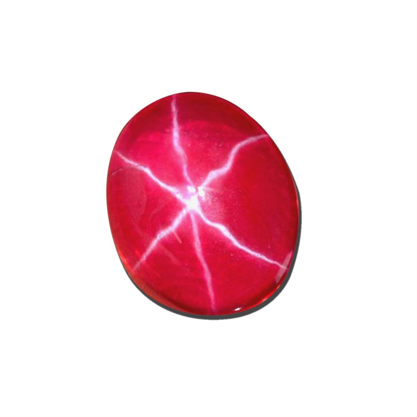 GEMHUB A Grade Red Star Ruby Gem 06.50 Ct Star Ruby Oval Shape, 6 Ray Star Ruby Loose Gemstone for Jewelry Making DZ-097
