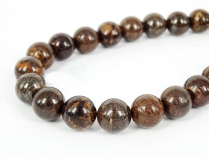 60pcs Adabele Natural Brown Bronzite Healing Gemstone 6mm (0.24 inch) Round Loose Beads Gem Stone Spacer for Craft Jewelry Making GF16-6