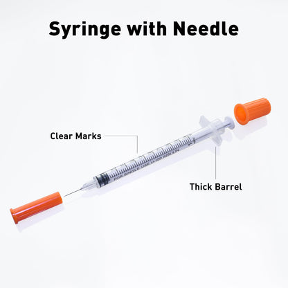 U-100 1cc 31 Gauge 5/16 Inch Syringe, Individually Packed 20 PACK