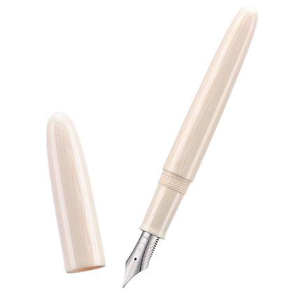 Asvine C80 Fountain Pen #8 Fine Nib Large Handcraft Pen with Converter Pen Box Collection Set (Ivory)
