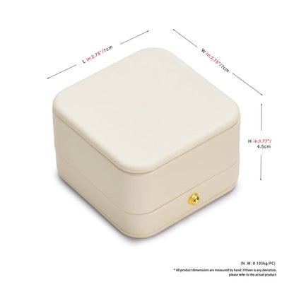 Oirlv Premium Leather Necklace Gift Box White Necklace Boxes for Jewelry Gift Velvet Interior Pendant Box