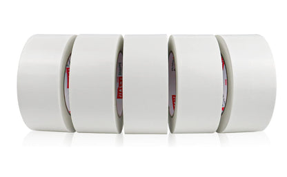 JIALAI HOME 5-Pack White Duct Tape, 2 inches x 30 Yards, 8.27 mil Thickness, Heavy Duty, Strong, Flexible, No Residue, All-Weather and Tear by Hand - for Patch, Protect and Temporary Repairs