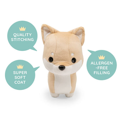 Bellzi Shiba Stuffed Animal - Soft Cute Stuffed Creamy White Dog Plush Toy - Plushies and Gifts for All Ages, Kids, Babies, Toddlers - Shibi