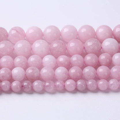 37pcs 10mm Natural Purple Kunzite Jade Stone Beads Round Loose Stone Beads for Jewelry Making DIY Bracelet Necklace Earrings 15" (Purple Kunzite, 10mm)