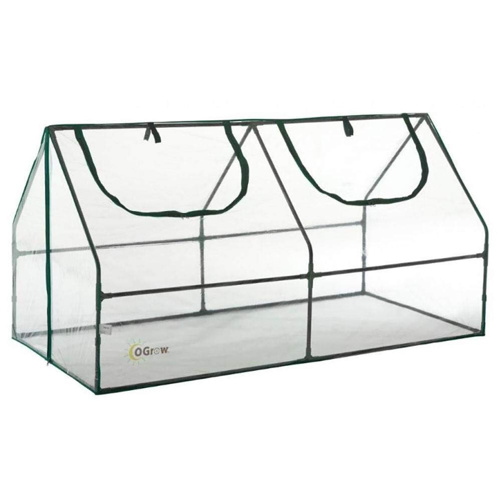 Ogrow Compact Garden Cloche, Mini Greenhouse, Seed Starter Plant Protector, Indoor and Outdoor Use, Portable Growing Dome for Herbs, Flowers, Vegetables, Clear Cover