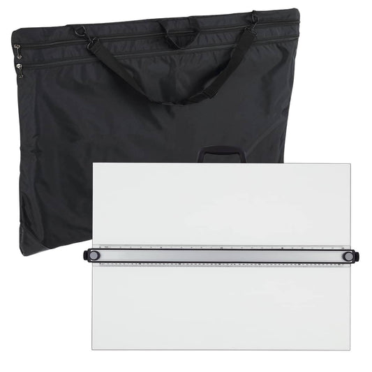 Acurit Multi-Angled 20”x26” PXB Drawing Board & Travel Bag for Artists & Drafters - Portable Tabletop Workspace, Drawing, Sketching, Painting - Laminated Surface w/Ruler & Parallel Motion Bar