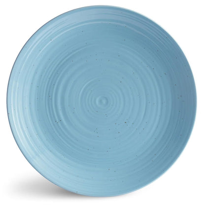Sango Siterra Artist's Blend 16-Piece Stoneware Dinnerware Set – Service for 4, Ocean Blue Glossy Glaze with Unique Speckled Design, for Everyday Dining & Entertainment, Microwave & Dishwasher Safe