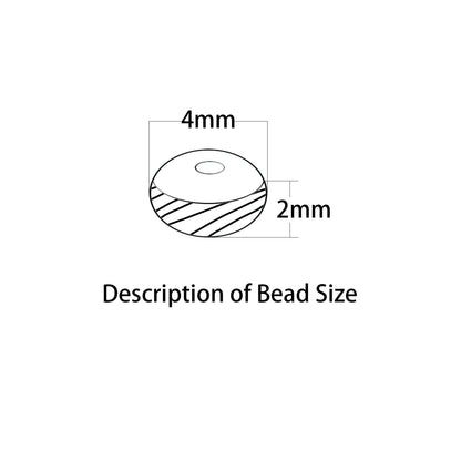 2x4MM 150PCS Galaxy Sea Sediment Impression Jade Tube Abacus Rondelle Disk Spacer Loose Beads for Jewelry Making