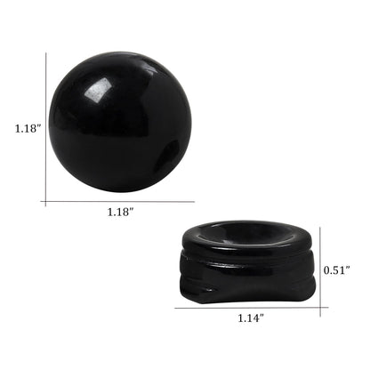 Casaper Natural Black Obsidian Ball with Stone Stand, Healing Crystal Sphere for Home Fengshui Yoga Meditation, Reiki Energy Balancing 1.18”(30mm)
