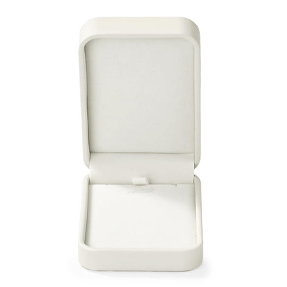 Papten PU Leather Necklace Box Velvet Interior Necklace Gift Box Pendant jewelry Case Display Storage Case for Anniversary Wedding Birthday Mother's Day (White)