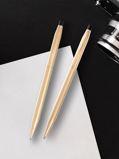 Cross Classic Century 23KT Gold Plated Ballpoint Pen & 0.7MM Mechanical Pencil Set.