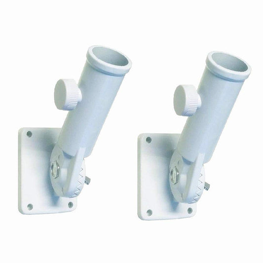 1 Inch Aluminum Wall Mount Flag Pole Bracket in Multi- Position Premium Quality Flag Pole Holder Base Flag Stand, Pack of 2
