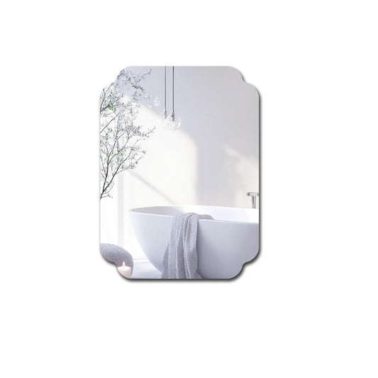 MACGIKMIRO Rectangular Acrylic Mirror Anti-Scratch Unbreakable Shatterproof HD Tempered Wall Decorative Mirrors for Restaurant Bedroom Kitchen Office Gym(Rectangular 1,11.81 "x 15.75")
