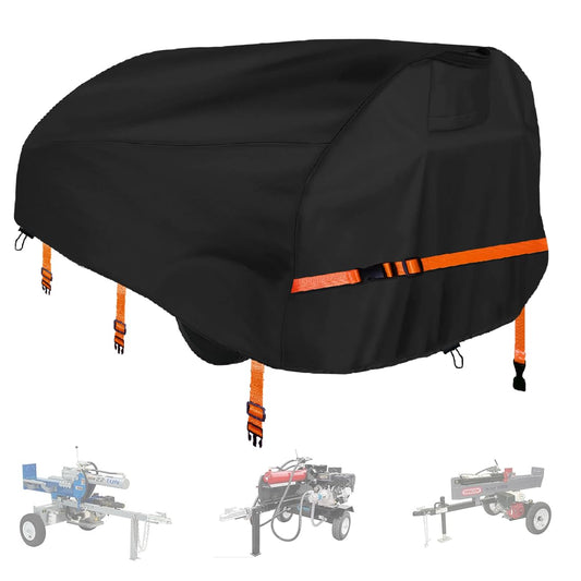 CHENGNAN Log Splitter Cover for 15-45tons Log Splitter (89×45×39 inch), 900D Oxford Cloth,All Weather Protection, Heavy Duty Wood Splitter Cover Wateproof,Black