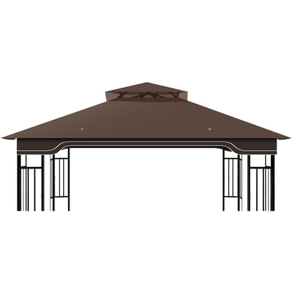Replacement Gazebo Canopy for 10x12 Regency II Model L-GZ798PST | Heavy-Duty Ripstop Waterproof & UV Protective Top Cover, Brown
