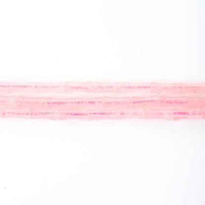 5x12mm Natural Rose Quartz Stone Bamboo Shape Gem Healing Energy Loose Spacer Beads for DIY Necklace Bracelet Earring