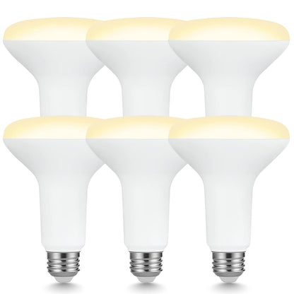 Sigalux BR30 LED Flood Light Bulbs, 7.5W Equivalent 65W, 650LM, Dimmable, 2700K Soft White, CRI 80, 110° Beam Angle, E26 Base, Energy-Efficient Indoor Recessed Lighting, 6 Pack