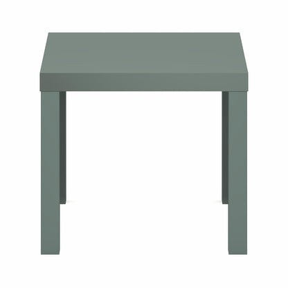 Furinno Classic Side Table, Square Modern End Table with 1.8" Triple Thick Tabletop, Simple Night Stand, Bedside Table, Toolless Assembly, for Living Room, Bedroom, Sage Green