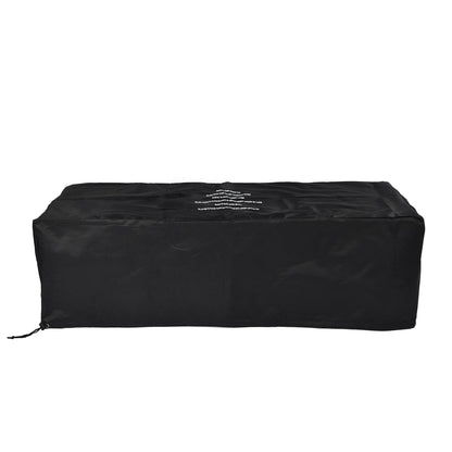Outdoor Low Profile Fire Table, 48-inch Rectangle Propane Gas Fire Pit Table, 50,000 BTU Modern Firepit w/Lid, Glass Rocks, Cover, Pre-Attached 10ft Propane Hose, Flint Gray
