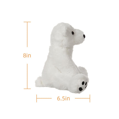 Apricot Lamb Toys Plush White Polar Bear Stuffed Animal Soft Cuddly Perfect for Child （White Polar Bear ，8 Inches