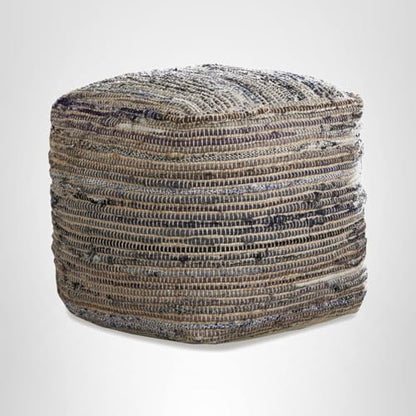 Signature Design by Ashley Absalom Hemp Pouf, 16 x 16 Inches, Multicolored