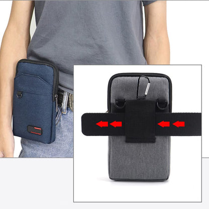 Travel Cell Phone Pouch Belt Pouch, Phone Holster Crossbody Bag with Shoulder Strap for iPhone Case Holder for Hand with Neck Lanyard Smartphone Walking Passport Wallet (Double Layer Blue)